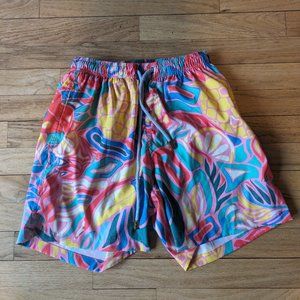 Kenny Flowers Maui Tropical Coco Loco Tucan Pineapple Swim Trunks Size Small